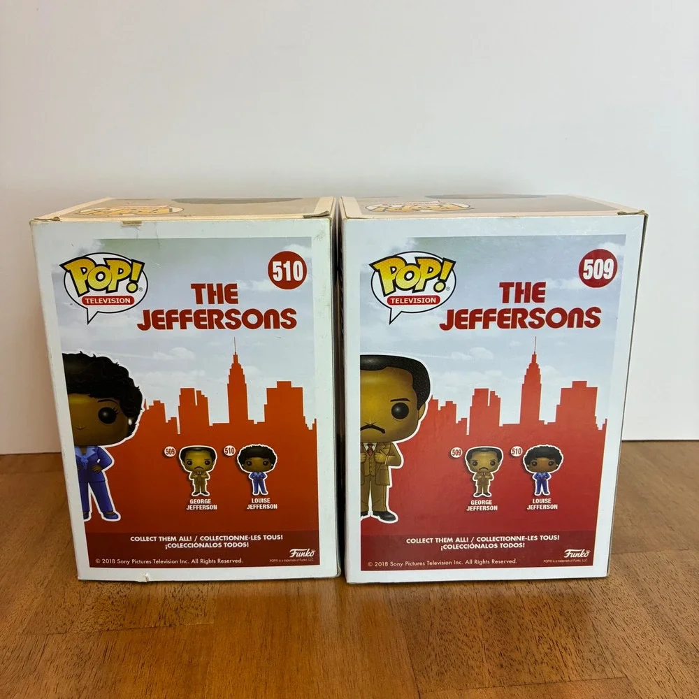 Funko Pop! The Jeffersons George & Louise Jefferson Vinyl Figures 509 & 510 TV
